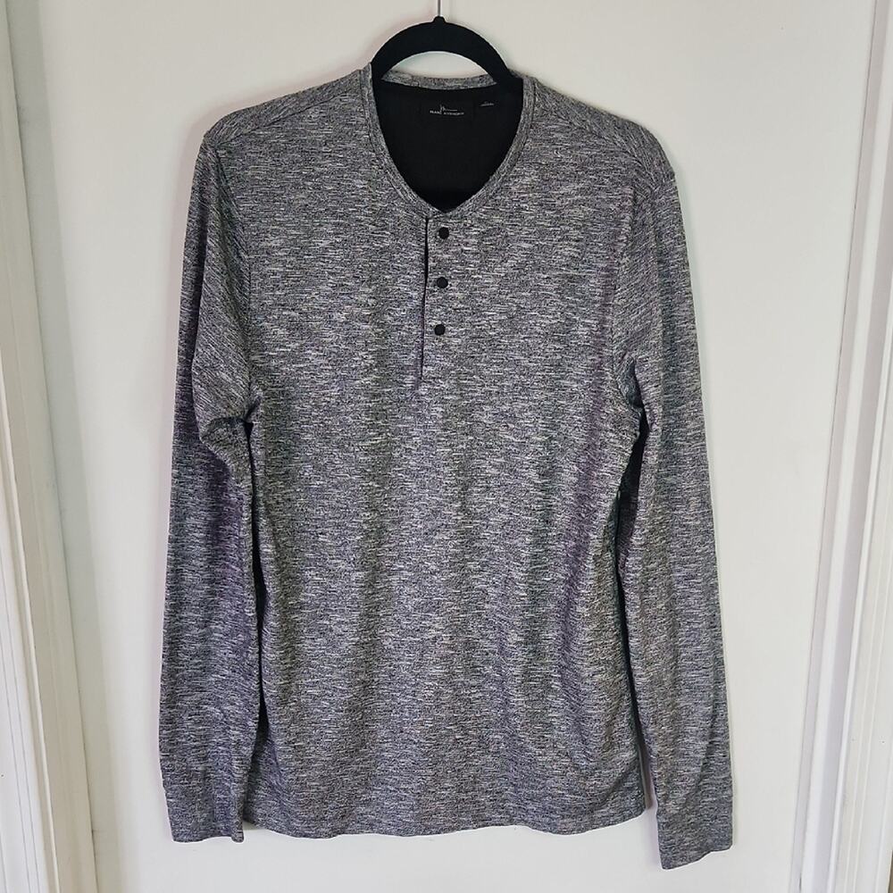 Marc Anthony Gray Dress Shirt with Heathered Texture
